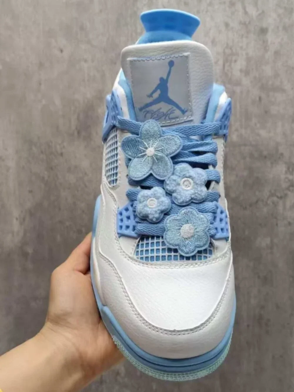 Jordan Women's White and Blue Trainers